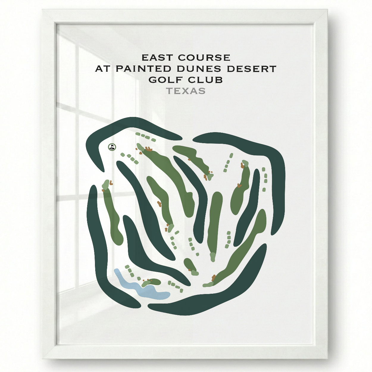 East Course at Painted Dunes Desert Golf Club, Texas - Printed Golf Courses