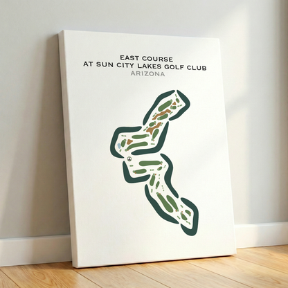 East Course at Sun City Lakes Golf Club, Arizona - Printed Golf Courses