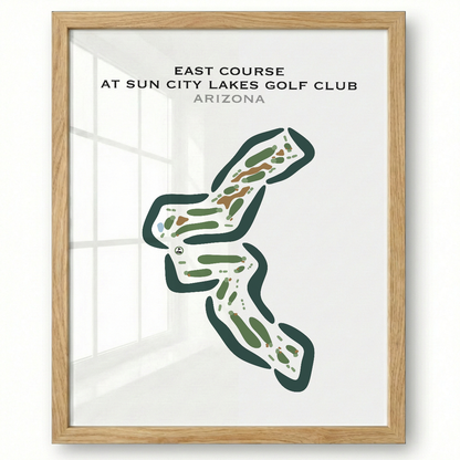 East Course at Sun City Lakes Golf Club, Arizona - Printed Golf Courses