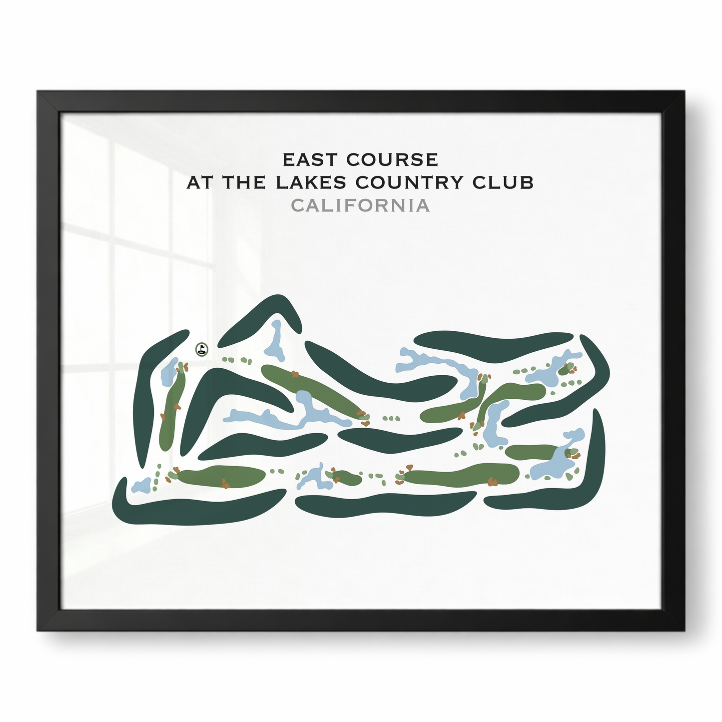 East Course at Lakes Country Club, California - Printed Golf Courses