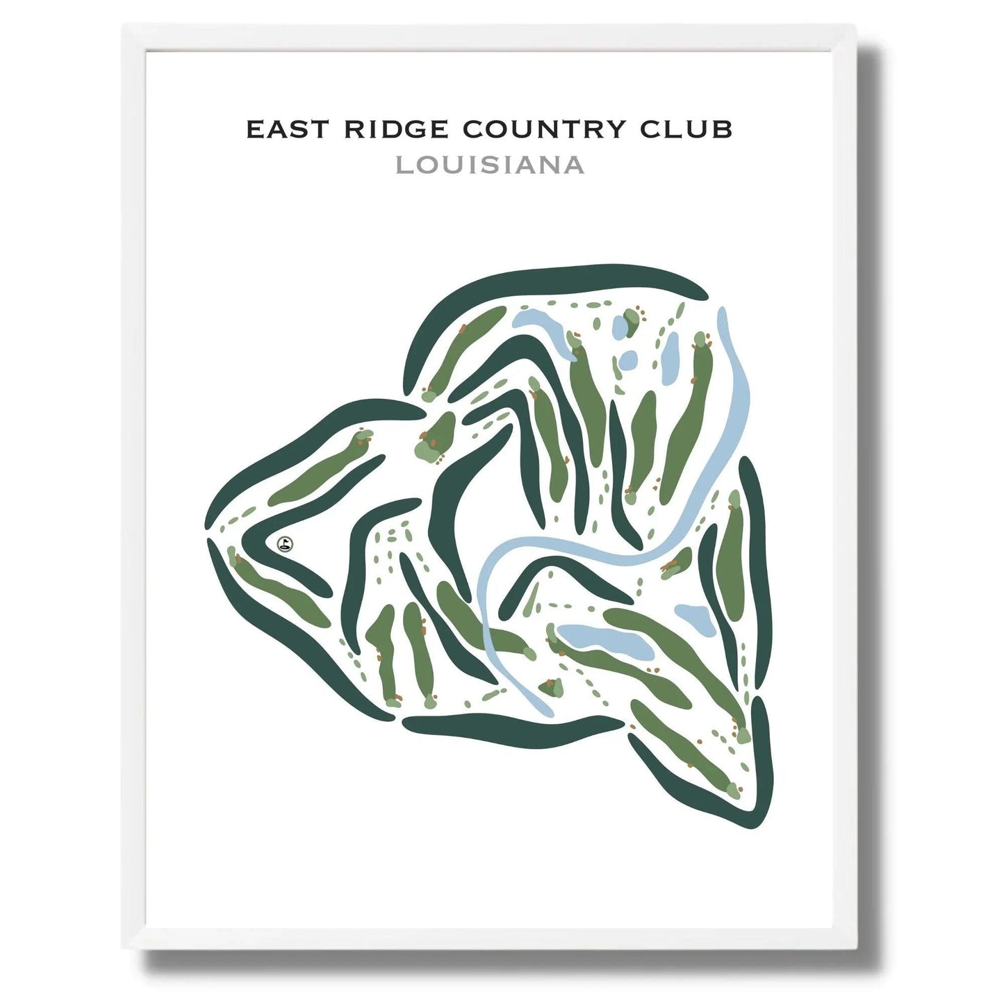East Ridge Country Club, Louisiana - Printed Golf Courses