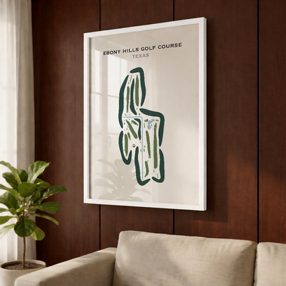 Ebony Hills Golf Course, Texas - Printed Golf Courses