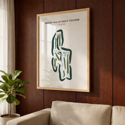 Ebony Hills Golf Course, Texas - Printed Golf Courses