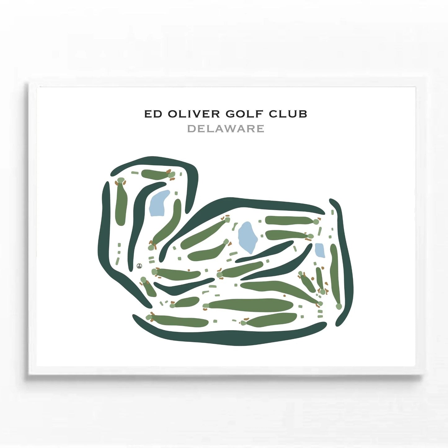 Ed Oliver Golf Club, Delaware - Printed Golf Courses