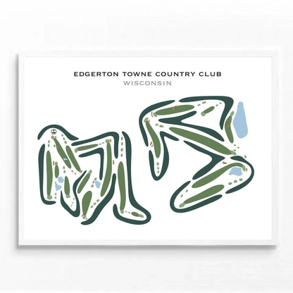 Edgerton Towne Country Club, Wisconsin- Printed Golf Courses