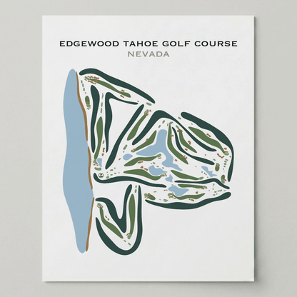 Edgewood Tahoe Golf Course, Nevada - Printed Golf Courses