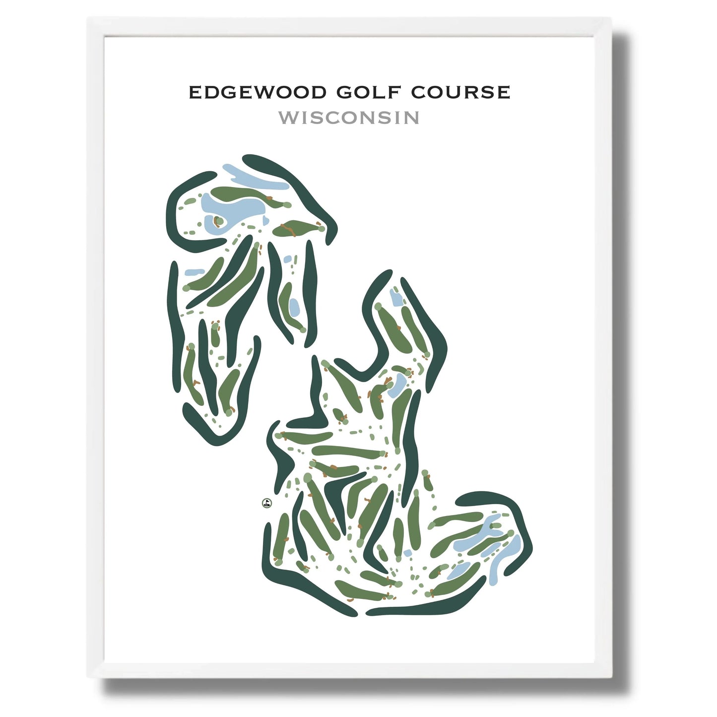 Edgewood Golf Course, Wisconsin - Printed Golf Course