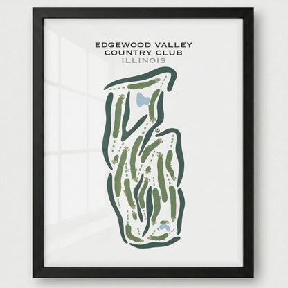 Edgewood Valley Country Club, Illinois - Printed Golf Courses
