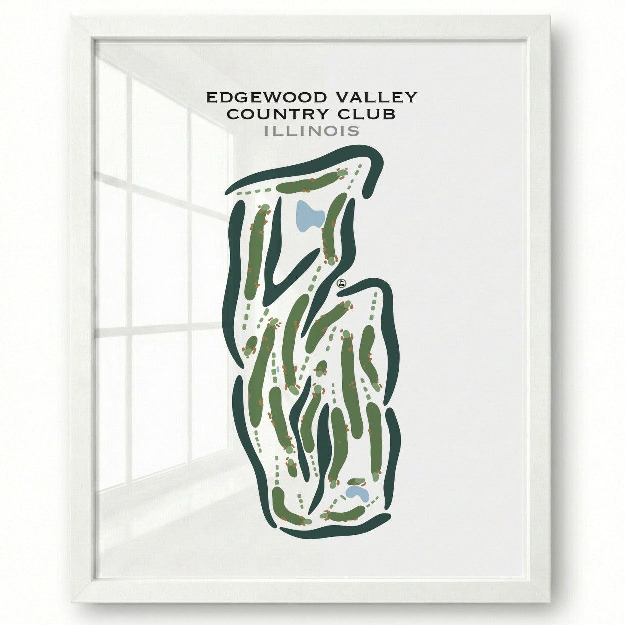 Edgewood Valley Country Club, Illinois - Printed Golf Courses