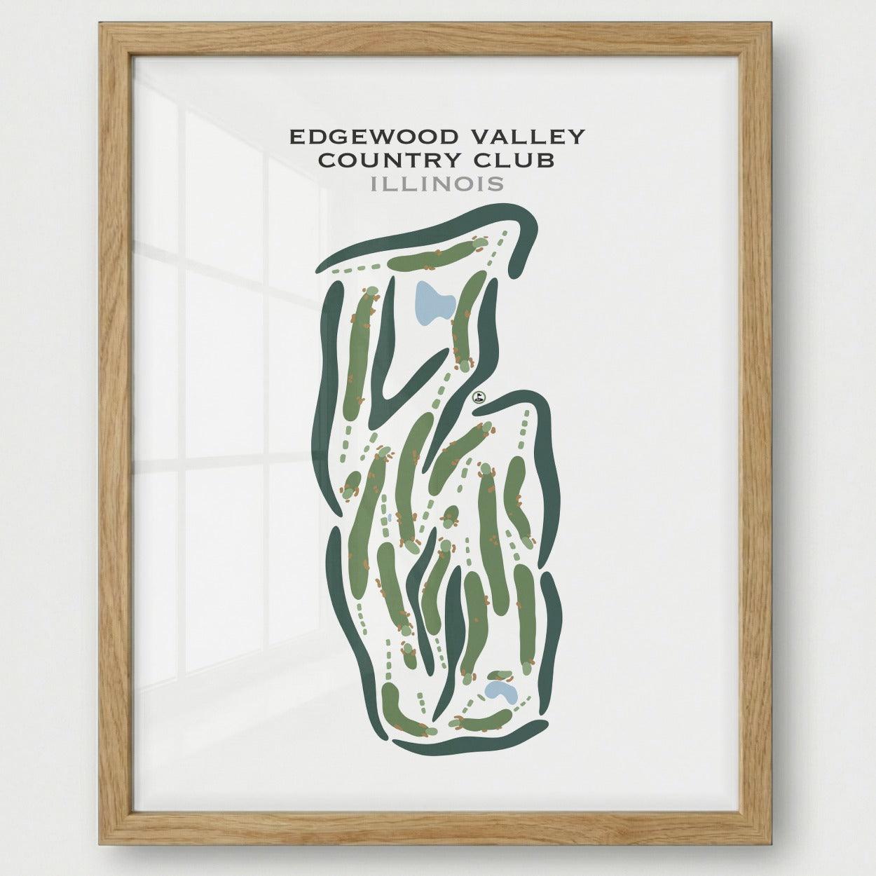 Edgewood Valley Country Club, Illinois - Printed Golf Courses