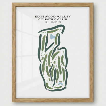 Edgewood Valley Country Club, Illinois - Printed Golf Courses
