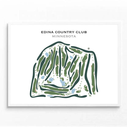 Edina Country Club, Minnesota - Printed Golf Course