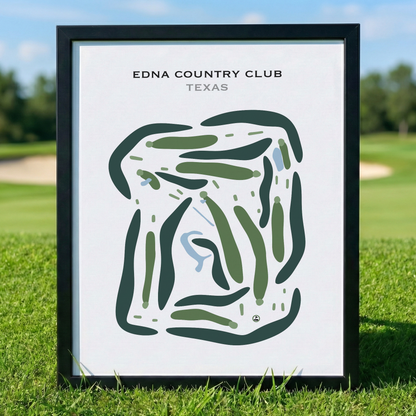 Edna Country Club, Texas - Printed Golf Courses