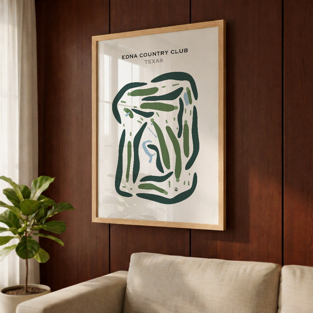 Edna Country Club, Texas - Printed Golf Courses