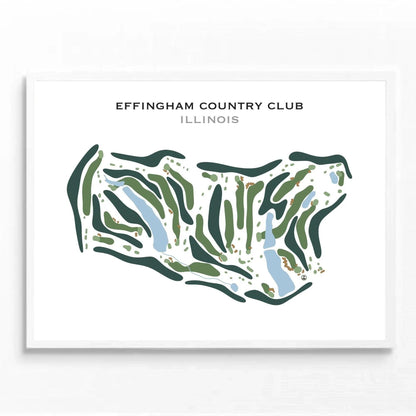 Effingham Country Club, Illinois - Printed Golf Course