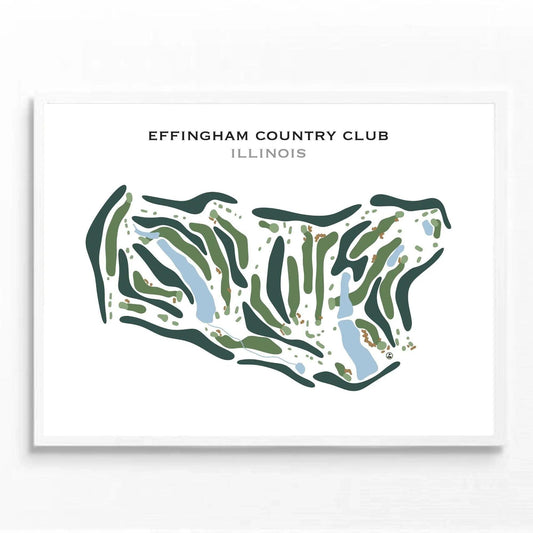 Effingham Country Club, Illinois - Printed Golf Course