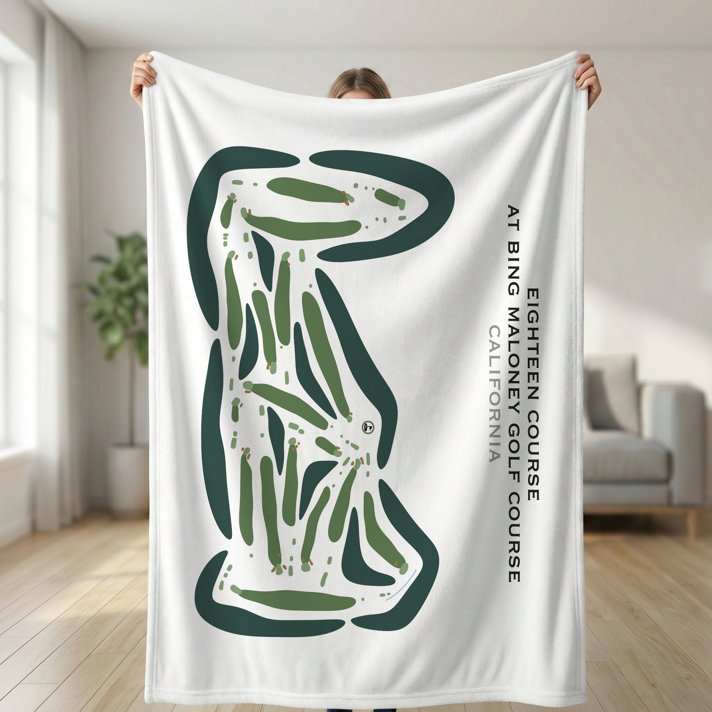 Eighteen Course at Bing Maloney Golf Course, California - Printed Golf Courses