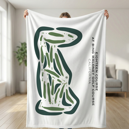 Eighteen Course at Bing Maloney Golf Course, California - Printed Golf Courses