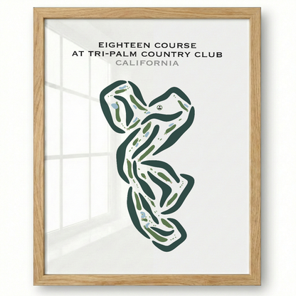 Eighteen at Tri-Palm Country Club, California - Printed Golf Courses