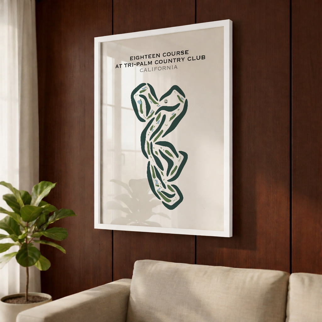 Eighteen at Tri-Palm Country Club, California - Printed Golf Courses