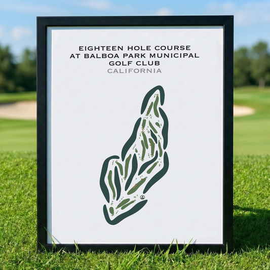 Eighteen Hole at Balboa Park Municipal Golf Club, California - Printed Golf Courses