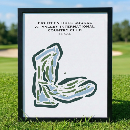Eighteen Hole at Valley International Country Club, Texas - Printed Golf Courses