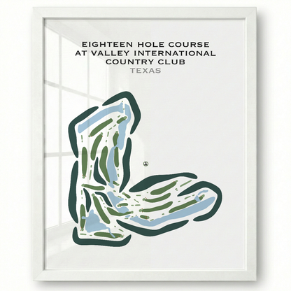 Eighteen Hole at Valley International Country Club, Texas - Printed Golf Courses