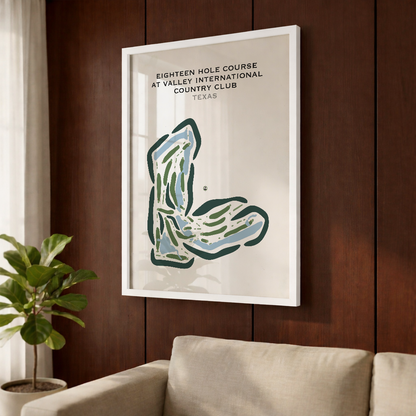 Eighteen Hole at Valley International Country Club, Texas - Printed Golf Courses