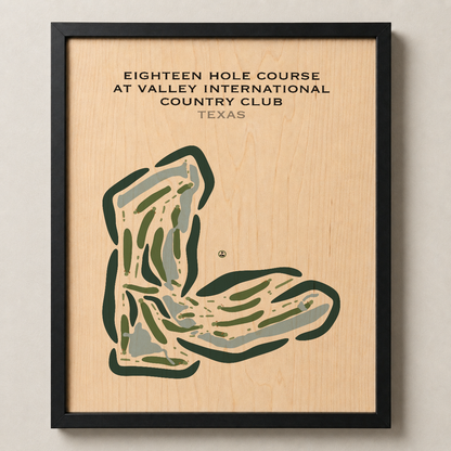 Eighteen Hole at Valley International Country Club, Texas - Printed Golf Courses