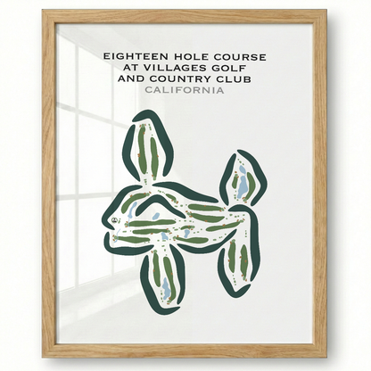 Eighteen Hole Course at Villages Golf & Country Club, California - Printed Golf Courses