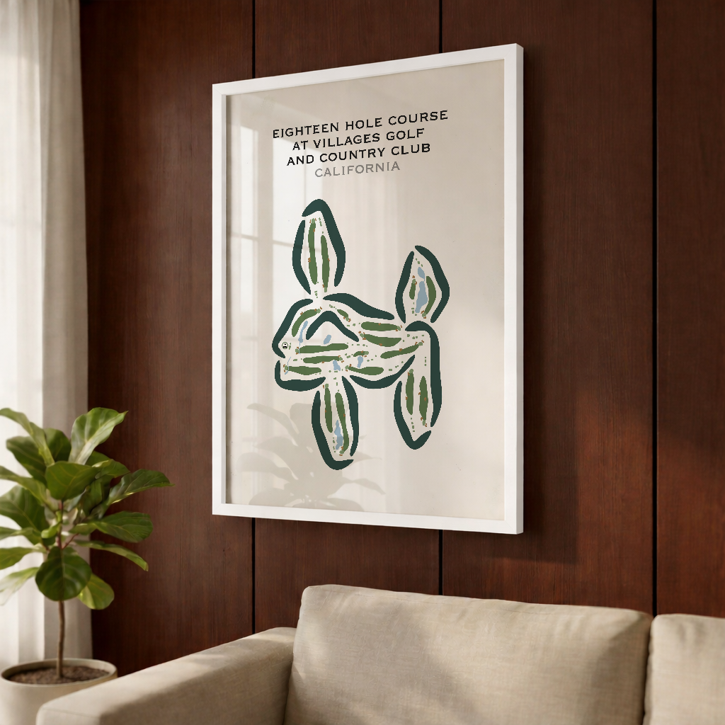 Eighteen Hole Course at Villages Golf & Country Club, California - Printed Golf Courses