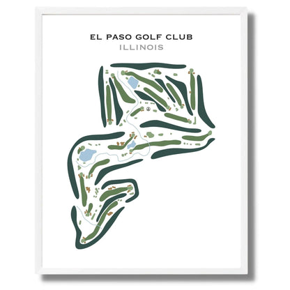 El Paso Golf Club, Illinois - Printed Golf Course