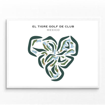 El Tigre Club de Golf, Mexico - Printed Golf Courses