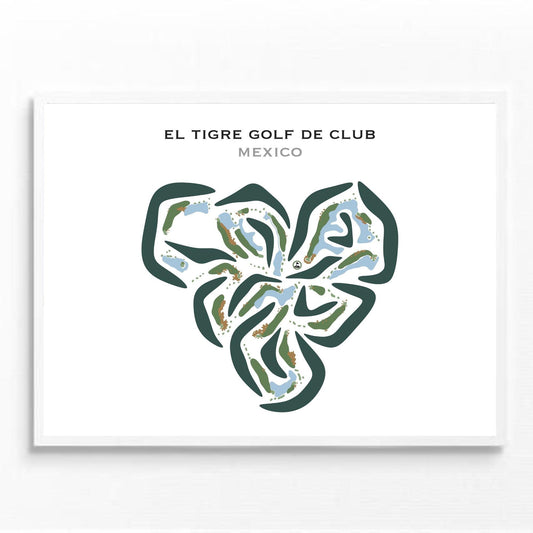 El Tigre Club de Golf, Mexico - Printed Golf Courses