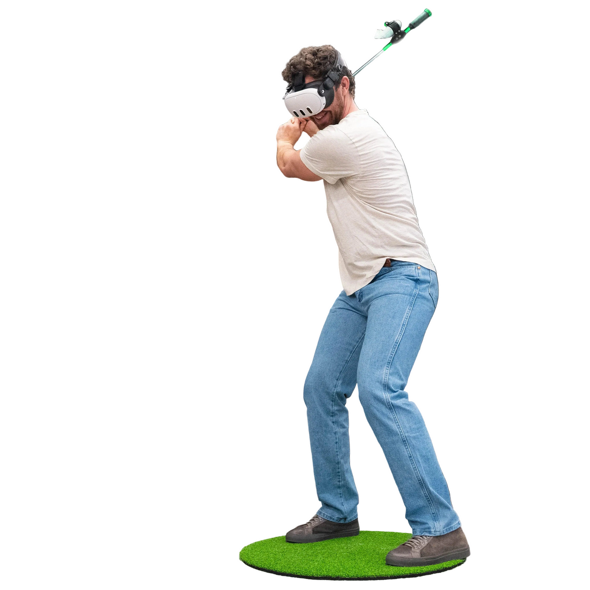 DriVR Elite Chrome - Stepped Steel Weighted Golf Club - Compatible with Quest 2, 3/3s, and Pro
