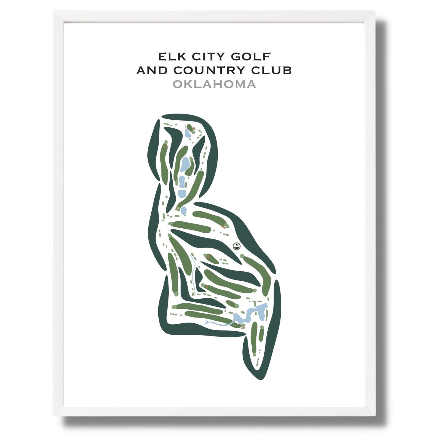 Elk City Golf & Country Club, Oklahoma - Printed Golf Courses