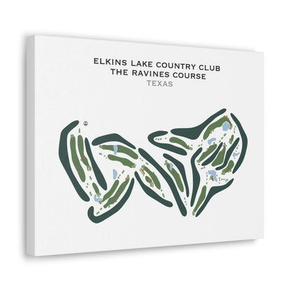 Elkins Lake Country Club - The Ravines Golf Course, Texas - Printed Golf Courses