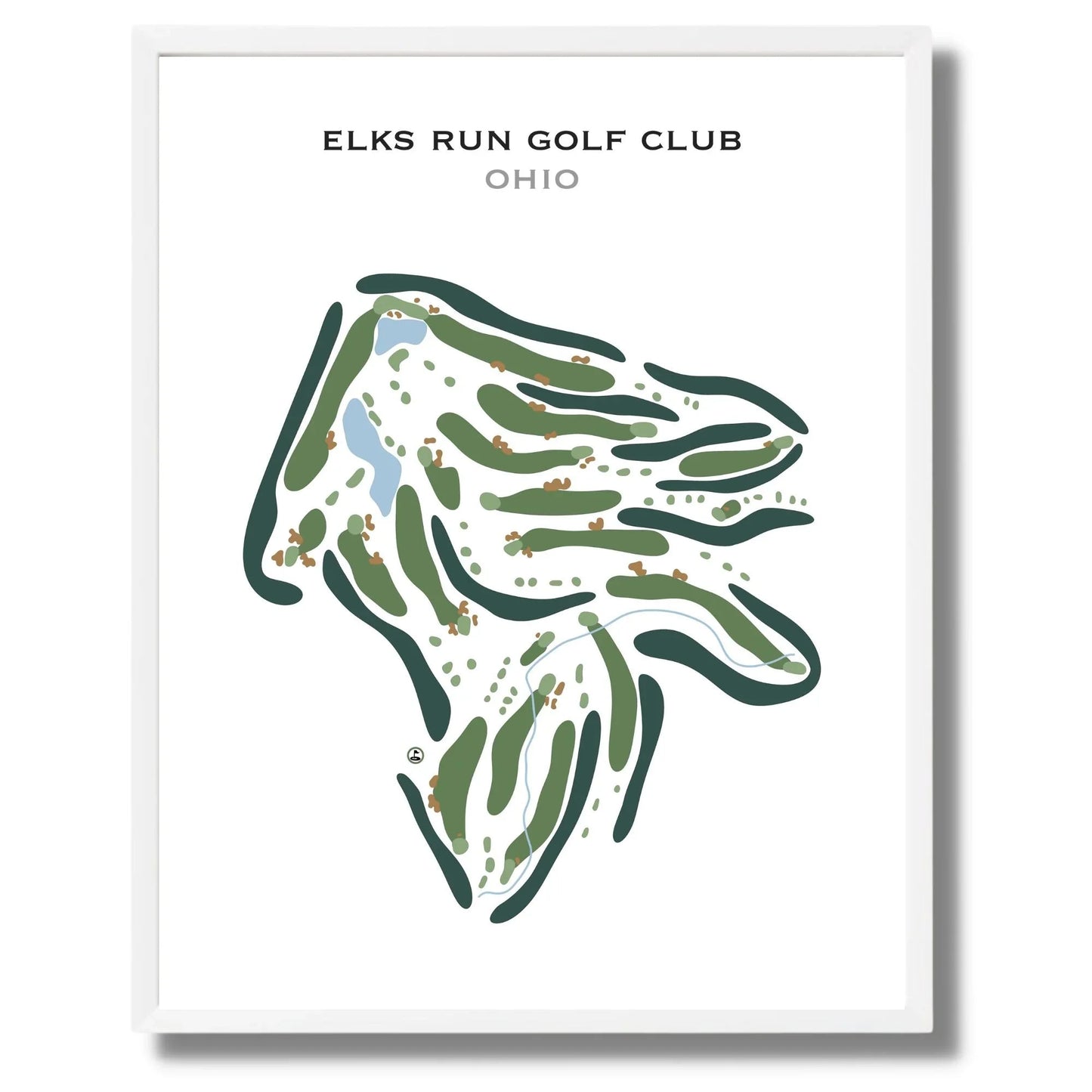 Elks Run Golf Club, Ohio - Printed Golf Course