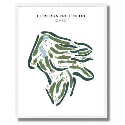 Elks Run Golf Club, Ohio - Printed Golf Course