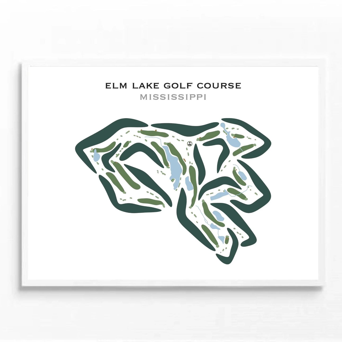 Elm Lake Golf Course, Mississippi - Printed Golf Courses