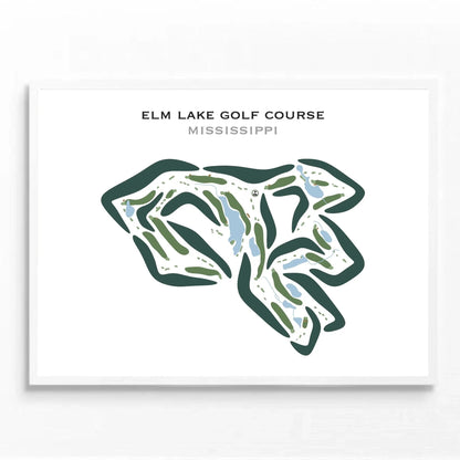 Elm Lake Golf Course, Mississippi - Printed Golf Courses