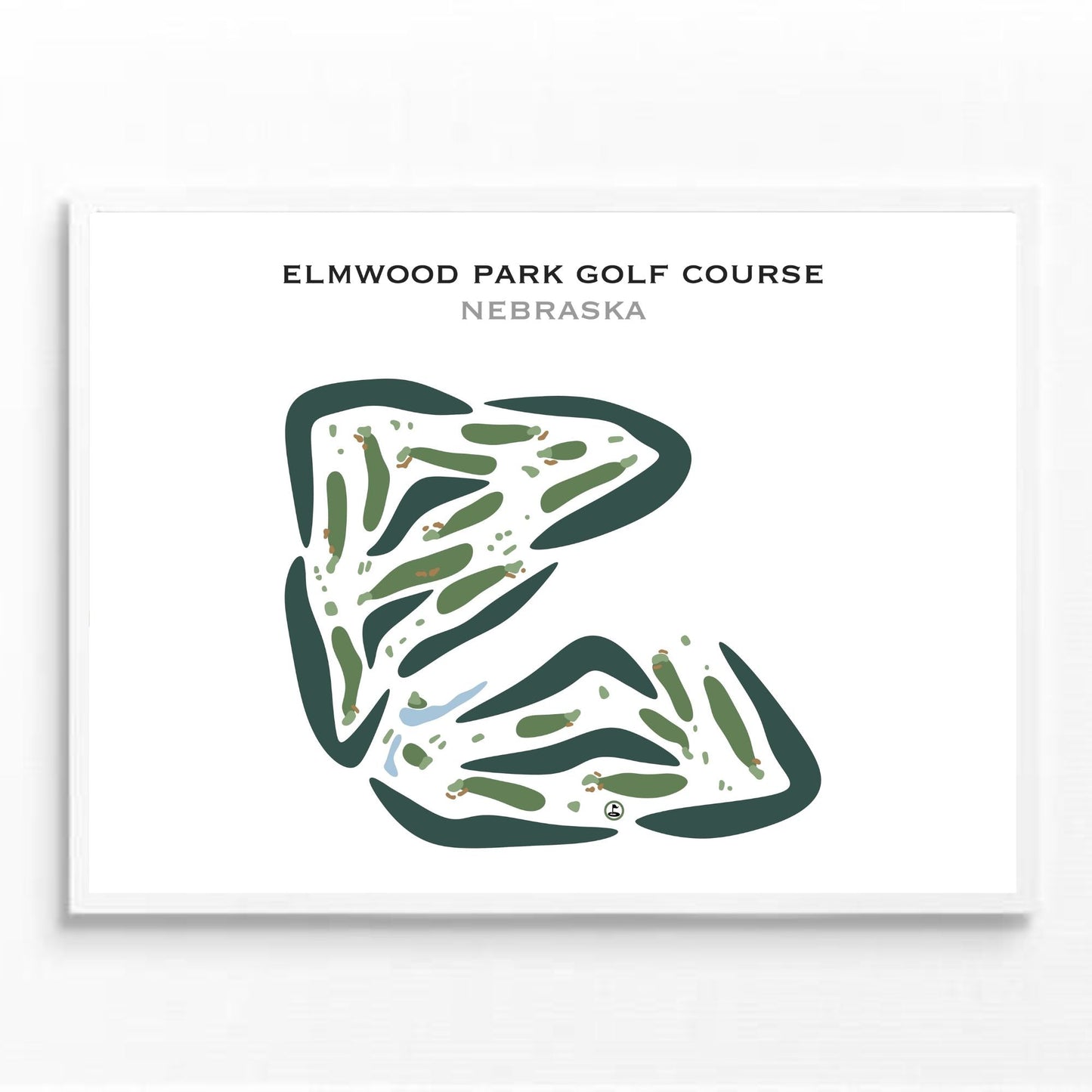 Elmwood Park Golf Course, Nebraska - Printed Golf Courses
