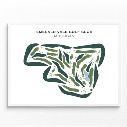 Emerald Vale Golf Club, Michigan - Printed Golf Courses