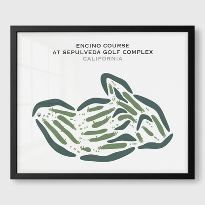 Encino Course at Sepulveda Golf Complex, California - Printed Golf Courses