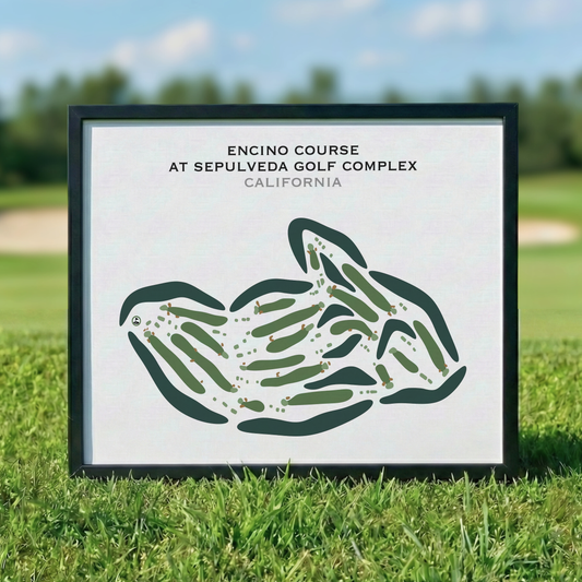 Encino Course at Sepulveda Golf Complex, California - Printed Golf Courses