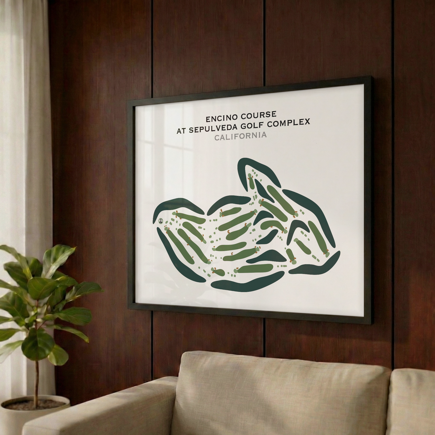 Encino Course at Sepulveda Golf Complex, California - Printed Golf Courses