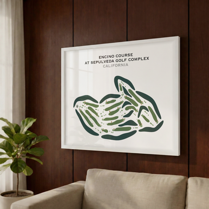 Encino Course at Sepulveda Golf Complex, California - Printed Golf Courses