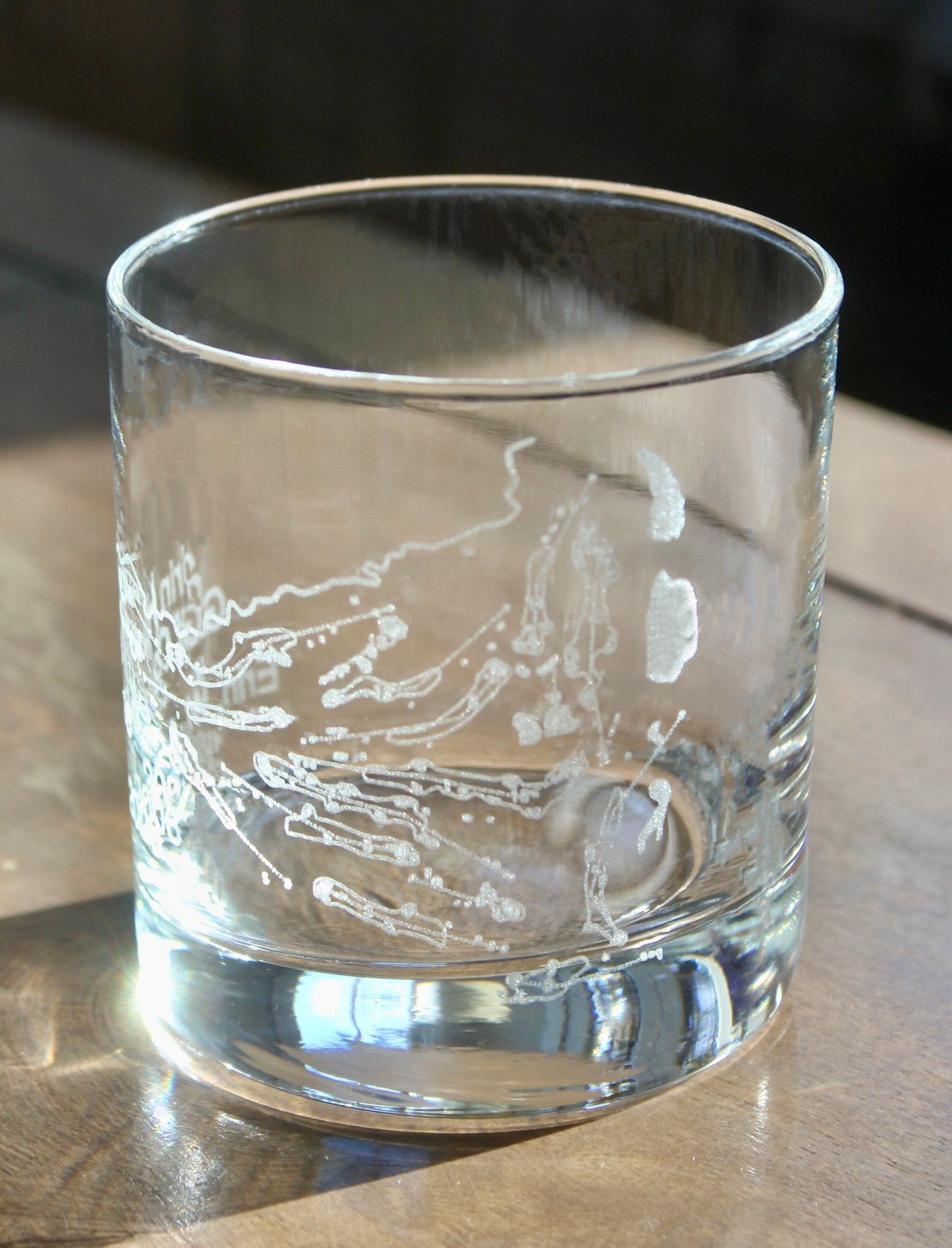 Erin Hills Golf Course - Laser Engraved Course Map Glasses