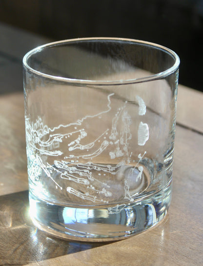 Erin Hills Golf Course - Laser Engraved Course Map Glasses