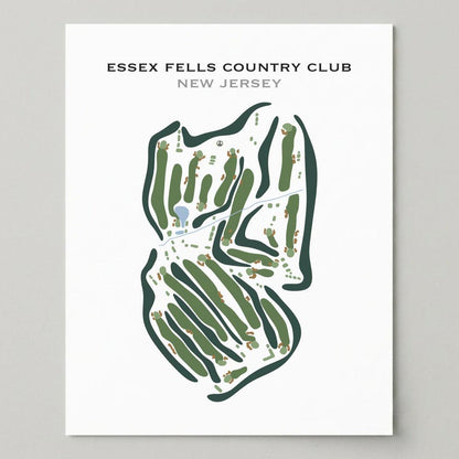 Essex Fells Country Club, New Jersey - Printed Golf Course
